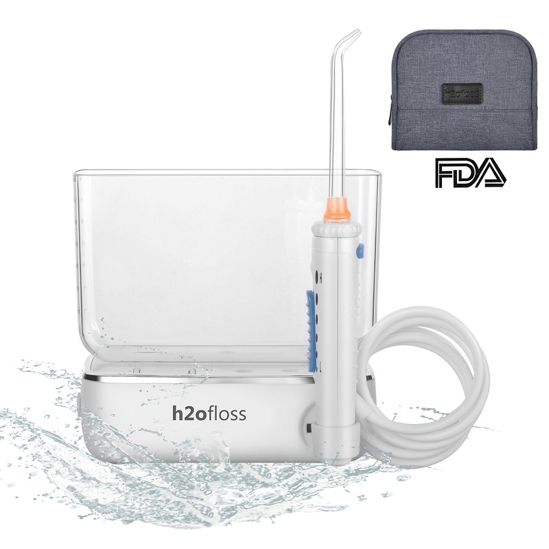 H2ofloss®Travel Water Dentar Flosser Rechergeble and Cordless Oral Irligator for Teeth Cleaning with 400ml Water Reservoir(HF-3)